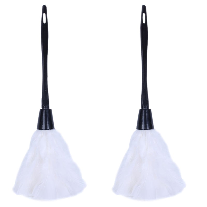2pc Fashion Turkey Duster with Black Plastic Handle Cleaning Tool(White ...