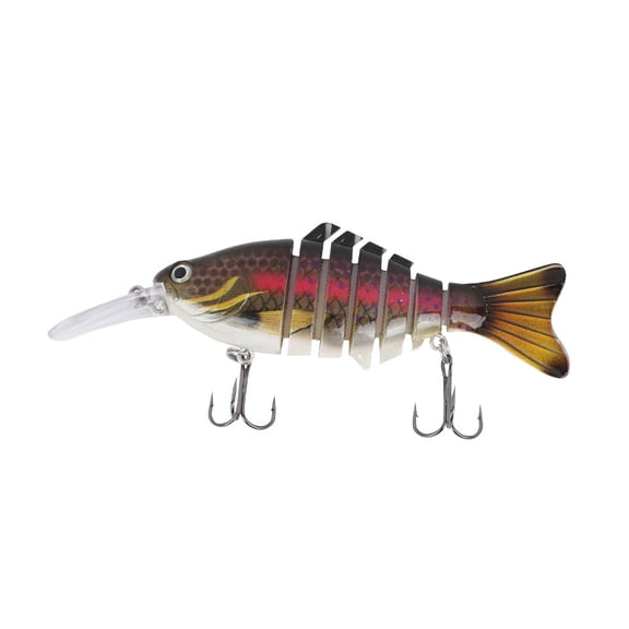 2pc Fishing Lures Jigs Multi-Section Minnow with Plastic Tongue Plate Seven-Section Fish Bait 23g 12cm Hard Bionic Fishing Gear