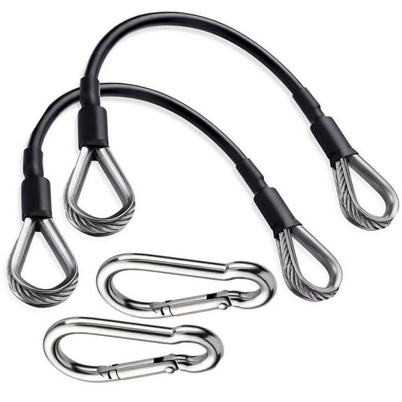 2pc Fitness Equipment Wire Rope Gym Cable Extension With Carabiner