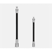2pc Flexible Socket Extension 8" Long 3/8" & 6" 1/4" Socket Bar Ratchet