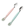 thumbnail image 1 of 2pc Food Scoop Spoon, Dual-Ended Silicone Baby Spoon, Baby Puree Feeding Spoon, Suitable for Scooping Purees and Feeding Paste-Like Foods, 1 of 6