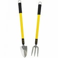 thumbnail image 1 of 2pc Garden Fork & Spade / Shovel Telescopic Extendable 25” - 37” Gardening, 1 of 5