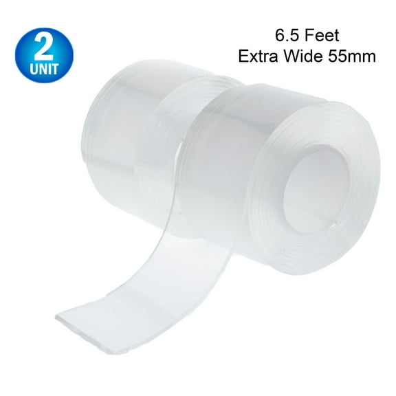 2pc Gel Nano Silicone Extreme Grip Tape Double-sided Reusable Washable Removable Grip Adhesive Clear Gel Tape Extra Wide 13ft