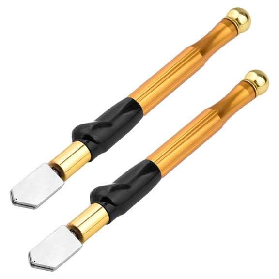 2pc Glass Cutter Portable Wheel Blade Antislip Handle For DIY Tile Craft Cutting