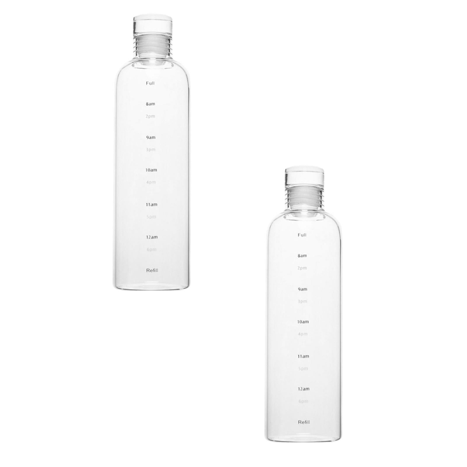 2pc glass milk bottle simple modern water bottles cologne travel