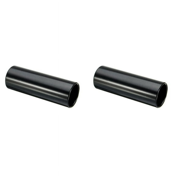 2pc Guitar Slide Black Stainless Steel Finger Knuck