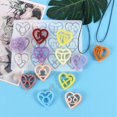 thumbnail image 1 of 2pc Heart with Constellation Silicone Pendant Molds Resin Casting Molds UV Resin & Epoxy Resin Craft Making White 165x220x9mm Hole: 1.2mm Inner Diameter: 46x49mm, 1 of 6