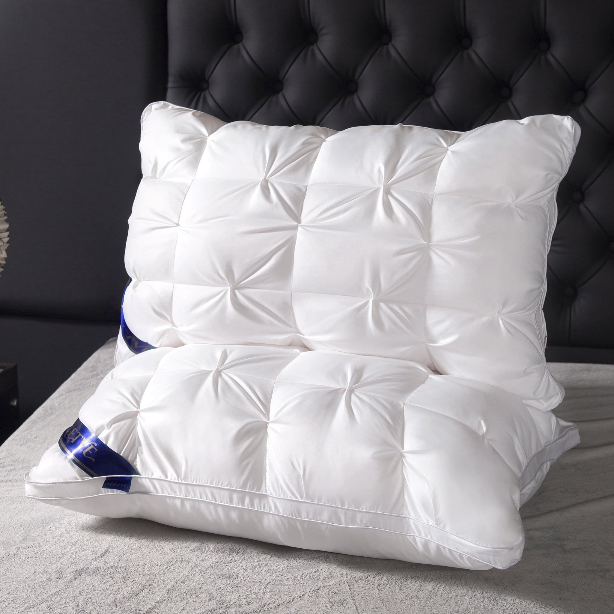 2PCS Hotel Quality Pinch Pleat Pillow, Breathable & Skin-Friendly Pillow Core, Light Luxury Decorative Pillow, Neck Support & Sleep Enhancing Pillow, Available in Multiple Colors(white,King)