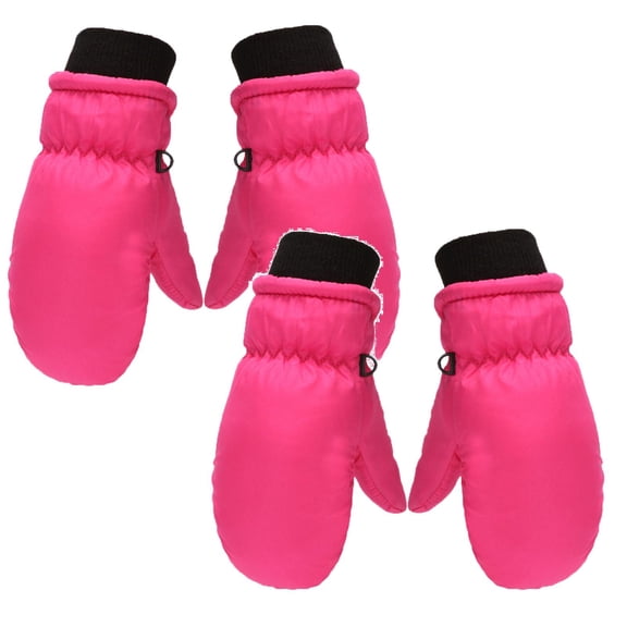 2pc Kids Lined Mittens Boys Snow Waterproof Ski Mitten Warm Winter Kids Gloves for Boy Girl