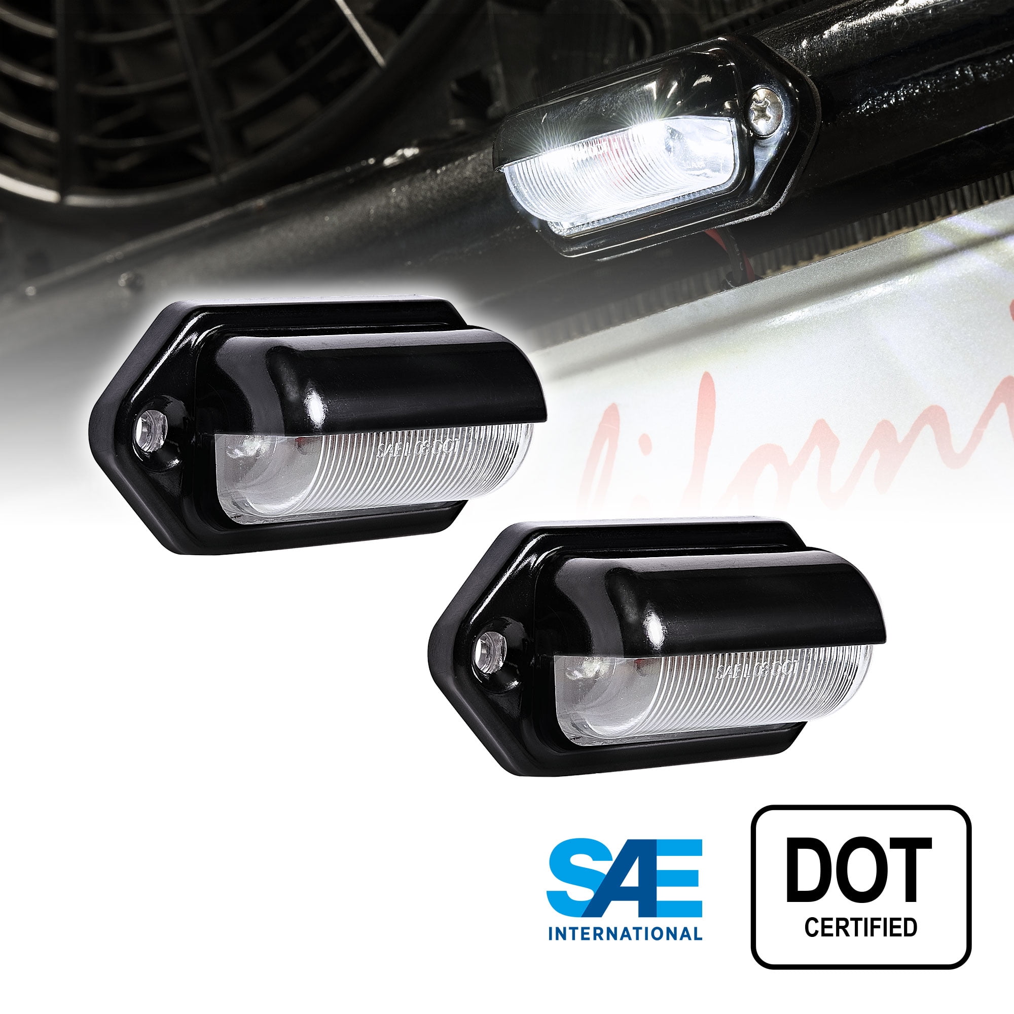2pc LED License Plate Light [SAE/DOT Certified] [Waterproof] [Heavy ...