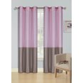 thumbnail image 1 of 2pc LIGHT PINK TAUPE  HEIDI Faux Silk Drape Panel Top Chrome Metallic Grommet Window Curtain Treatment Drape 2 Shade 37 wide x 95 length, 1 of 1