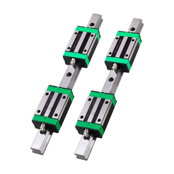2pc Linear Rail 200-1000mm With 4pc Bearing Block Flange For CNC 3d Printer DIY ,Smooth Running