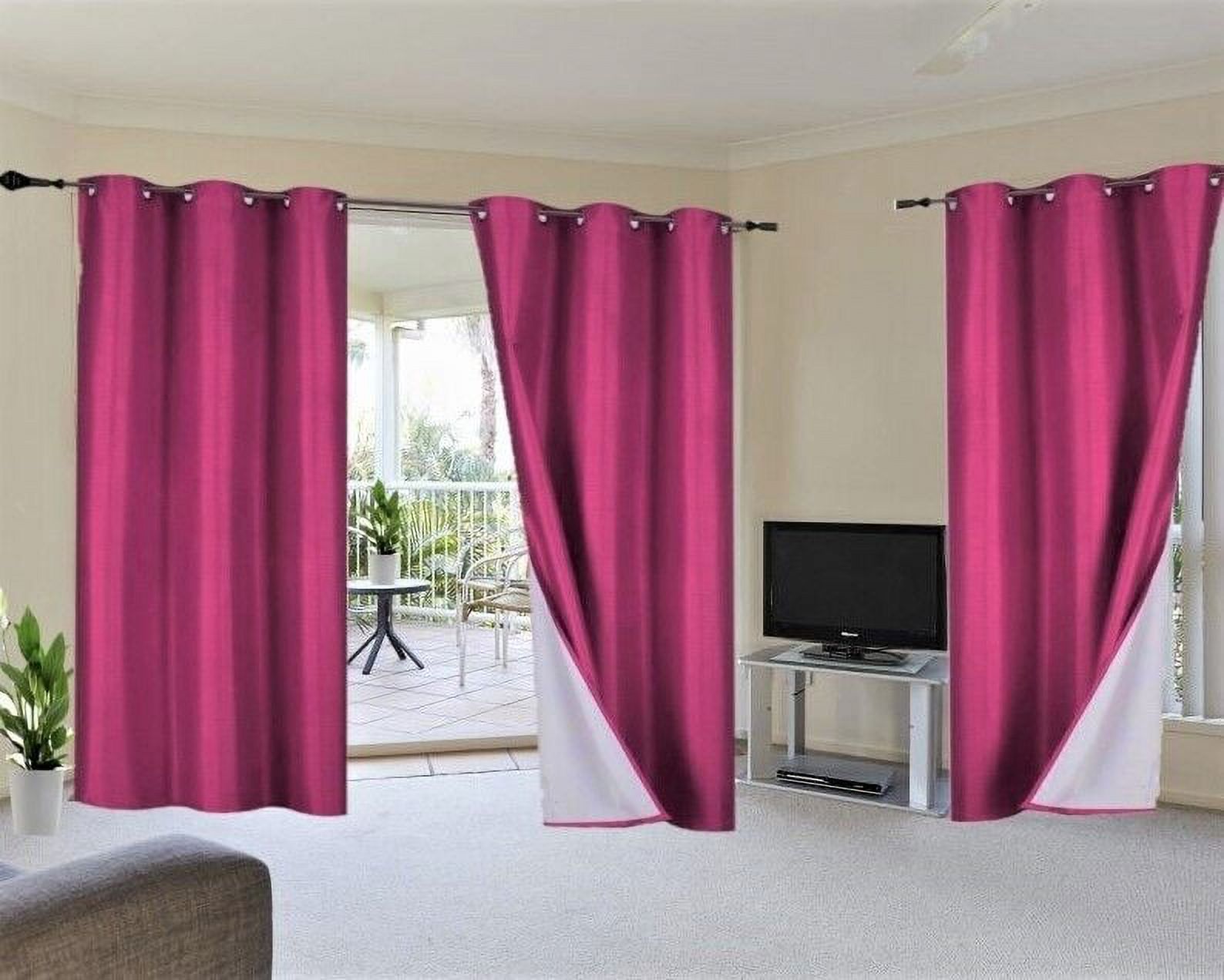 2pc Lined window curtain panel room darkening blackout grommet