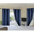 2pc Lined window curtain panel room darkening blackout grommet