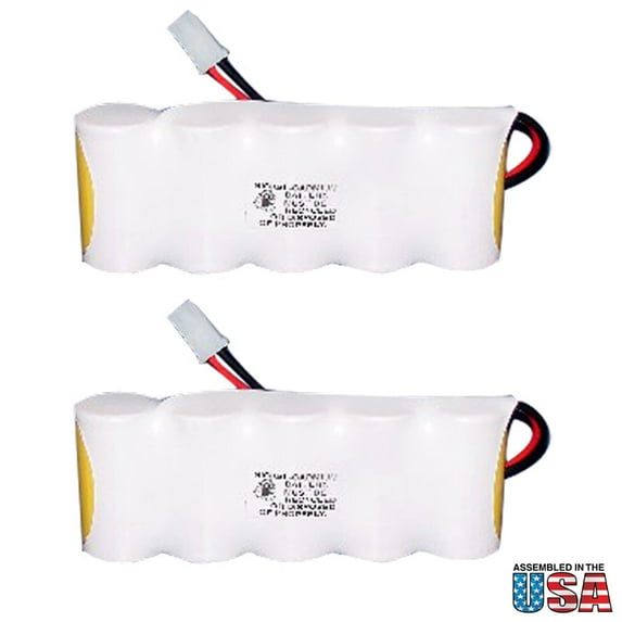 2pc Lithonia Emergency Lighting Battery for Models ELB0604N 406796-000 Flat Pack