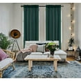 thumbnail image 1 of 2pc MR2 hunter curtain semi sheer voile with rod pocket solid color light filtering window treatment drape for bedroom inside outside area 54" wide X 95" Long, 1 of 3