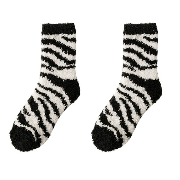 (2pc)MSJUHEG Fuzzy Socks,Warm Socks,Slipper Socks for Men,Fluffy Socks,Wool Socks,Socks Animal Cotton Pattern Lady Socks Soft Warm Winter Socks E One Size