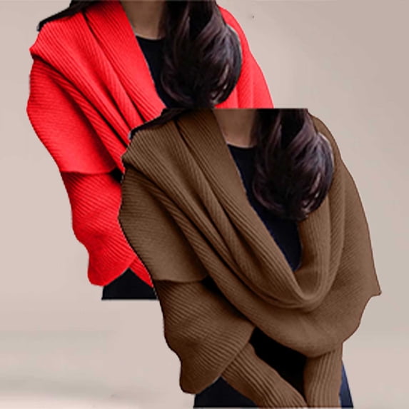 (2pc)MSJUHEG Sheer Scarf,Boho Scarf,Scarves Lightweight,Cotton Scarf Lightweight,Floral Scarf,Utrum Cable Wrap for Cropped Sweater Scarf with Sleeves Wrap A A