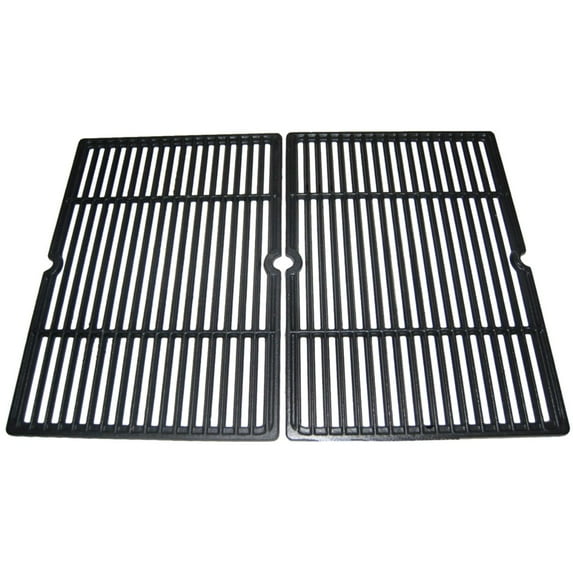 2pc Matte Cast Iron Cooking Grid for Charbroil and Master Forge Gas Grills 26.25"