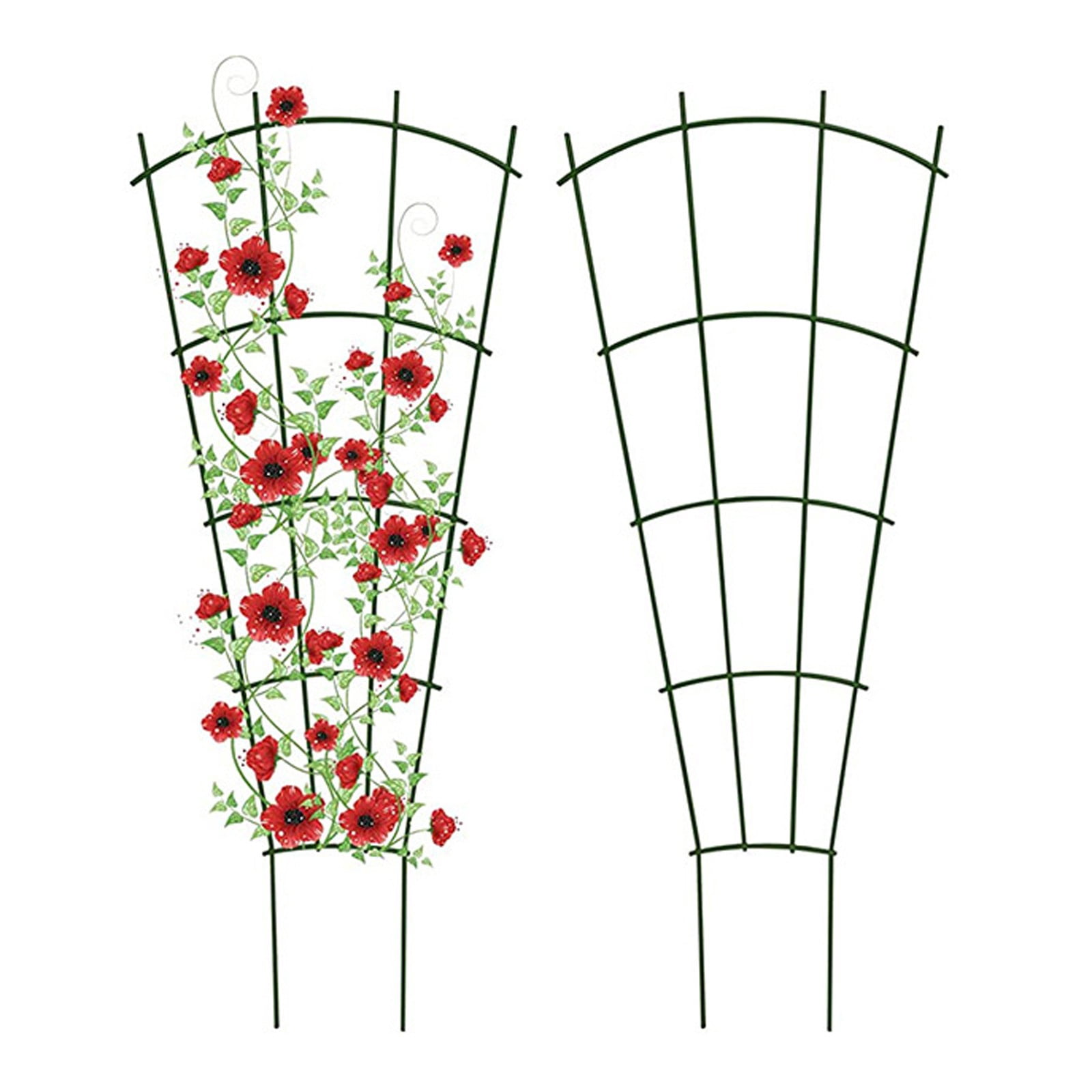 2pc Metal Garden Trellis – Iron Plant Support for Climbing Vines ...