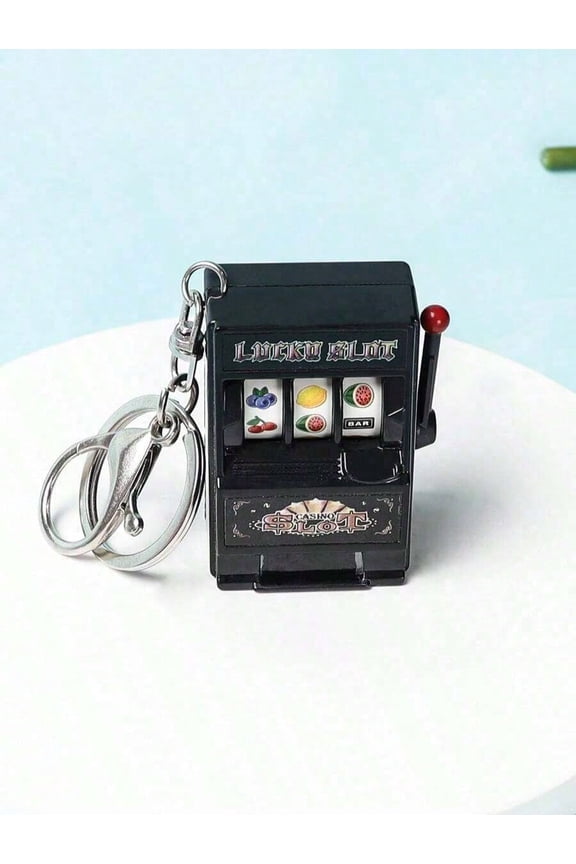 2pc Mini Slot Machine Keychain Fashionable Keyring Suitable For Key Bag Or Decoration Car Accessories Bag Charm School Cute Goth Y2k