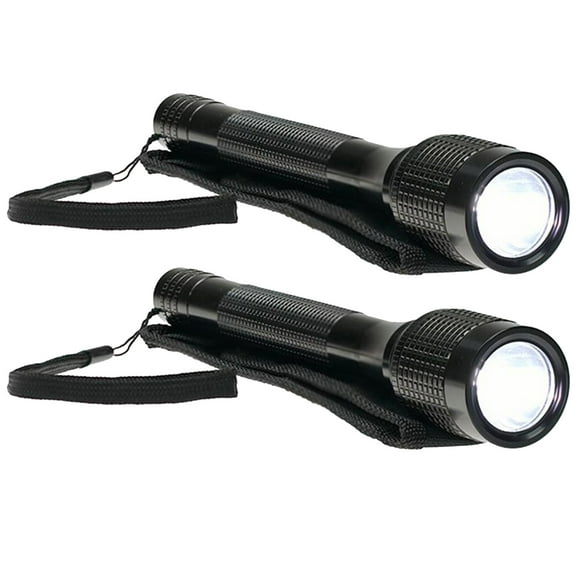 2pc Multi Function 3W 140 Lumen Camping Flashlight w/Carry Pouch