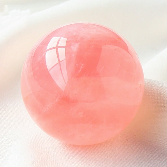 2pc Natural Rose Quartz Crystal Ball Reiki Energy for Healing Meditation Witchcraft 40mm Stone Display Decorations