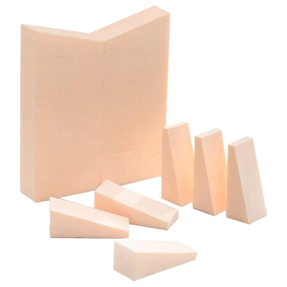 2pc Non - Latex Triangle Powder Puffs Meet Water Become Large Hydrophilic Dry and Wet Dual Use for Various Cosmetics Polyurethane Material