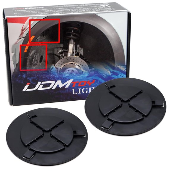 2pc OEM-Spec Front Wheel Well Disc Cover Cap Lids for Headlamp & Fog Lamp Access, For MINI Cooper R60 Countryman R61 Paceman