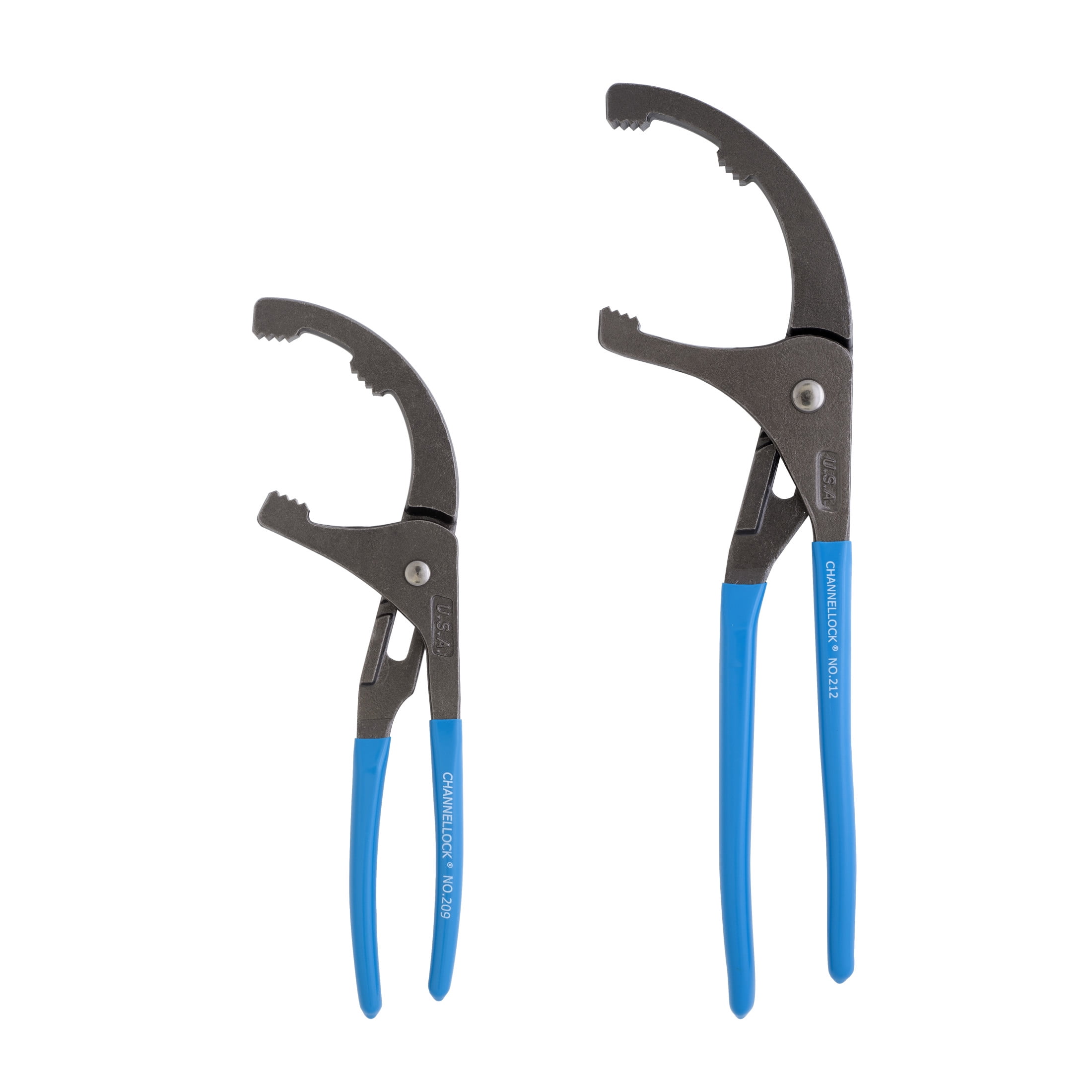CHANNELLOCK Oil Filter PVC Pliers Set, Includes 9 and 12-inch Pliers, Ideal for Engine Oil Filters and PVC, Made in USA, 2-tool set (OF-2)