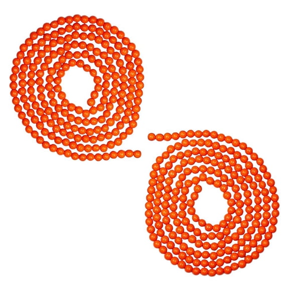 2pc Orange Wooden-Beaded Garlands - for Halloween Decor - Factory Direct Craft