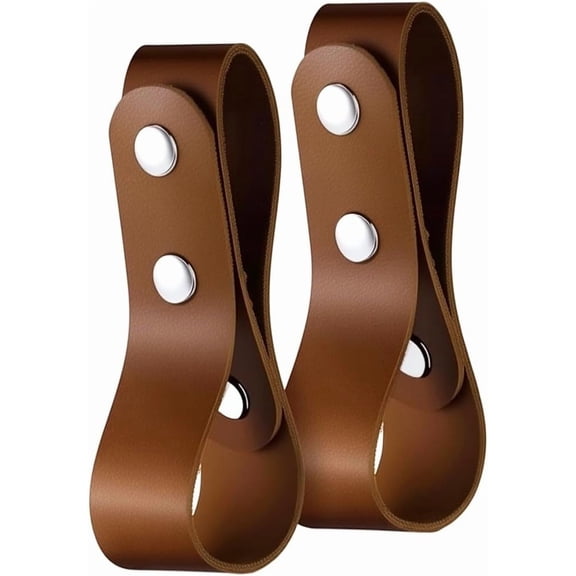2pc PU Leather Whip for Horse Riding Whips Saddle Brown 145x30x11mm