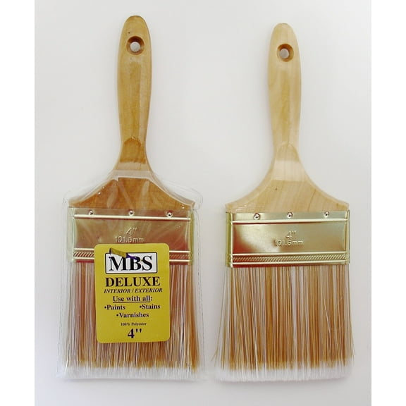 2pc Paint Brush 4" Width 100% Polyester For all Paints Interior/Exterior