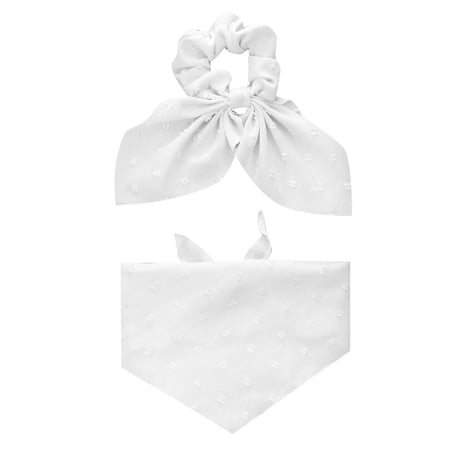 2pc Pet Hair Fabrc Wht