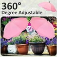 thumbnail image 1 of 2pc- Umbrellas for Outdoor Plants, Adjustable Garden Shade Umbrella for Potted and Garden Beds, Provide Sun Shade for Courtyard Balcony - 40Ã23.6 Inch(Pink), 1 of 9