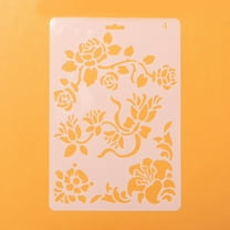 2pc Plastic Reusable Drawing Painting Stencils Templates for DIY Scrapbook Wall Fabric Floor Furniture White 262x174x0.4mm DIY