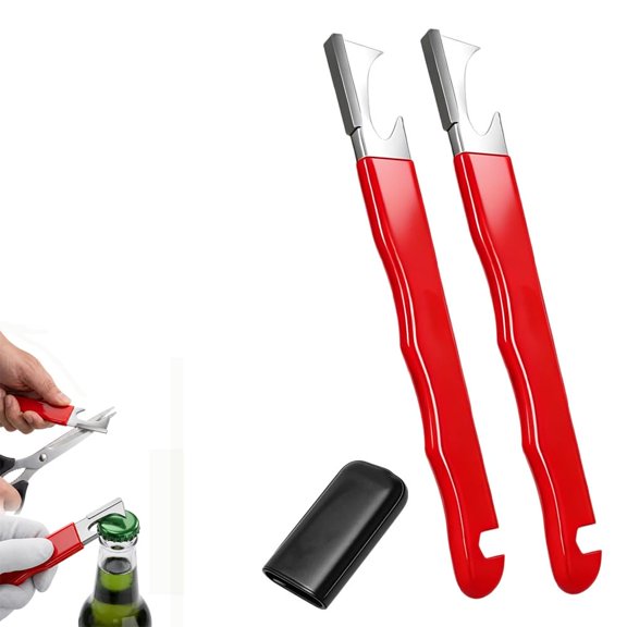 2pc Pocket Multi Tool Blade Sharpener with Built-in Bottle Opener, Portable Tungsten Carbide Garden Tool Sharpener for Pruning Shears Scissors Axes Loppers
