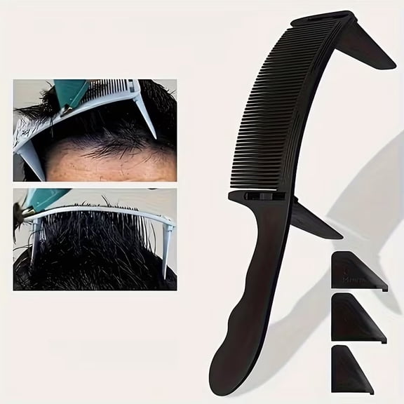 2pc Professional Barber Hair Cutting Curved Positioning Comb Set - Precision S Arc Design for Expert Styling