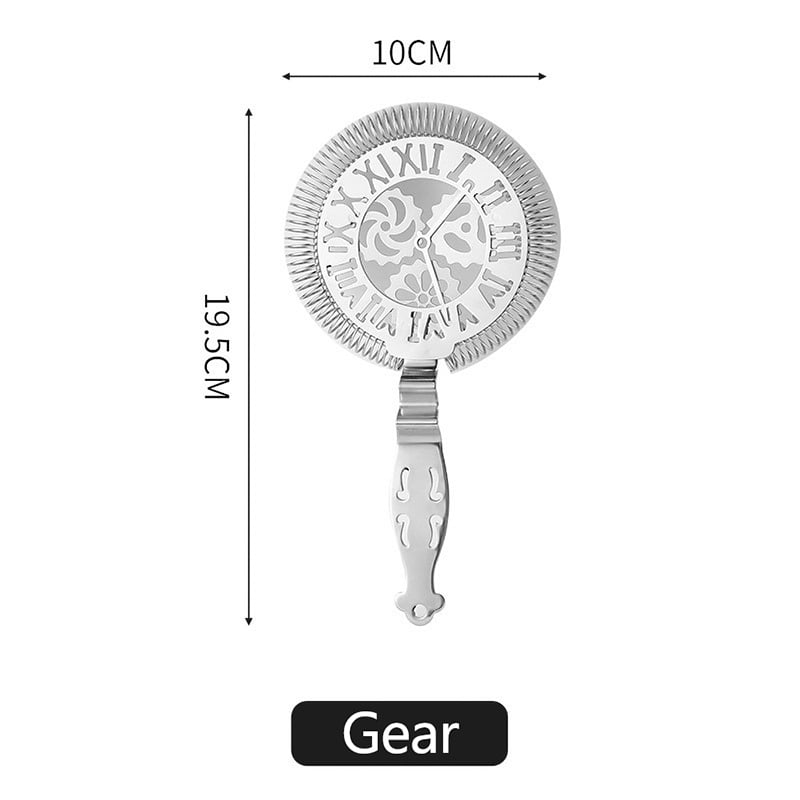 2pc Professional Cocktail Strainer Hawthorn Strainer Bar Strainer Bar Tools (2Pcs Gear) - Thumbnail 3