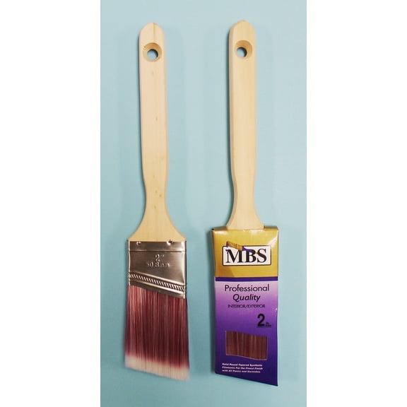 2pc Professional Paint Brush 2" Angle Wood Sash Handle Interior/Exterior