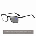 thumbnail image 1 of 2pc Progressive Photochromic Reading Glasses for Men Blue Light Blocking Multifocal Lens Computer Readers Near Far Vision Magnification 1.0x,Black(Color changing & multifocal), 1 of 9