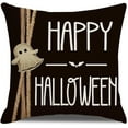 2pc Pumpkin Cart, Linen Huddle Pillowcase, Halloween Sofa Cover