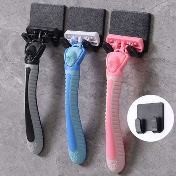 2pc Punch Free Razor Holder Storage Hook Wall Shaving Shaver Shelf Razor RackNWA