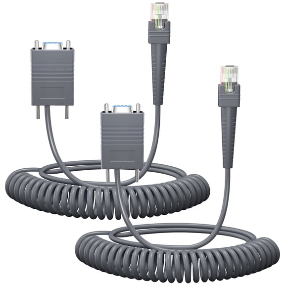 2pc RS232 to RJ45 (5m) Cable For LS1203, LS2208/AP, LS2207, LS4008I, LS4208, LS3008, LS3408, LS3408-FZ, LS4278, LS3478 Efficient Data Transfer Easy To Use For Retail And Warehouse Environments