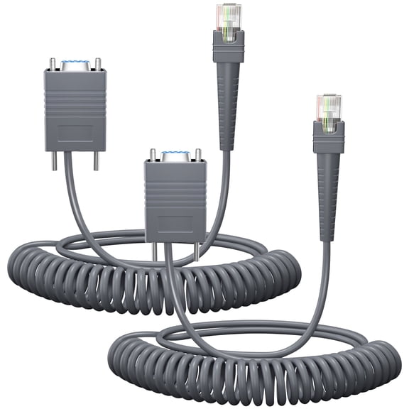 2pc RS232 to RJ45 (5m) Cable For LS1203, LS2208/AP, LS2207, LS4008I, LS4208, LS3008, LS3408, LS3408-FZ, LS4278, LS3478 Efficient Data Transfer Easy To Use For Retail And Warehouse Environments