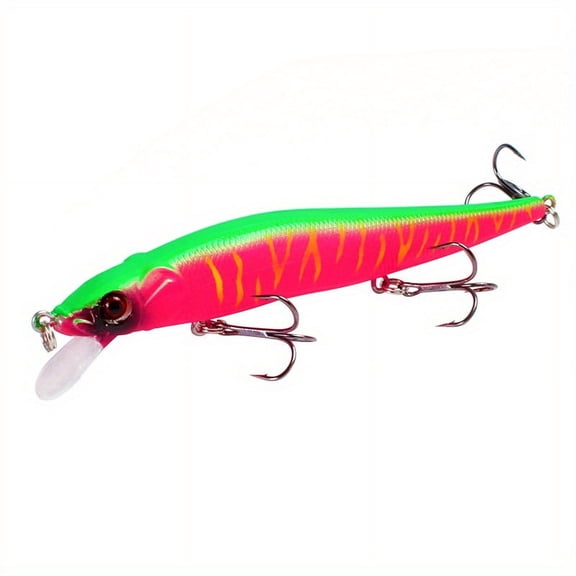 2pc Realistic Minnow Fishing Lure - 4.52" Sinking Hard Bait, 14g, ABS Material, Multi-Color with Treble Hooks & Clear Blade - Perfect for Pike, Carp, Tuna, Salmon & More, Fishing Bait