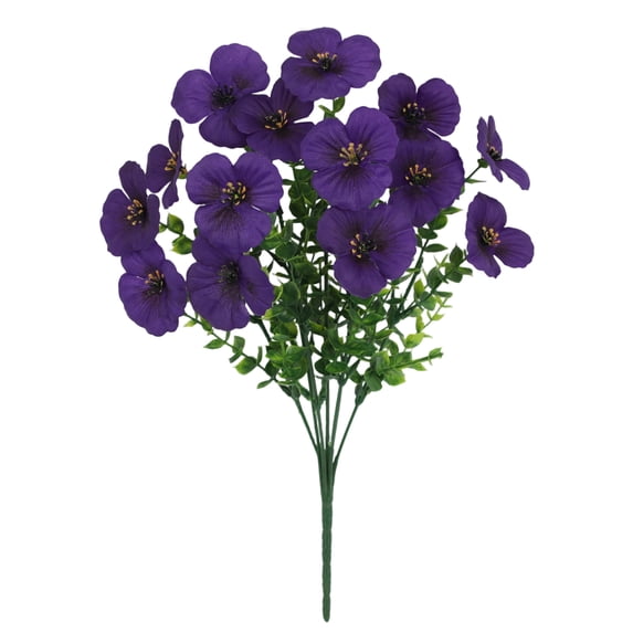 2pc Realistic Silk Plastic Artificial Flowers for Outdoor Garden Decor ...