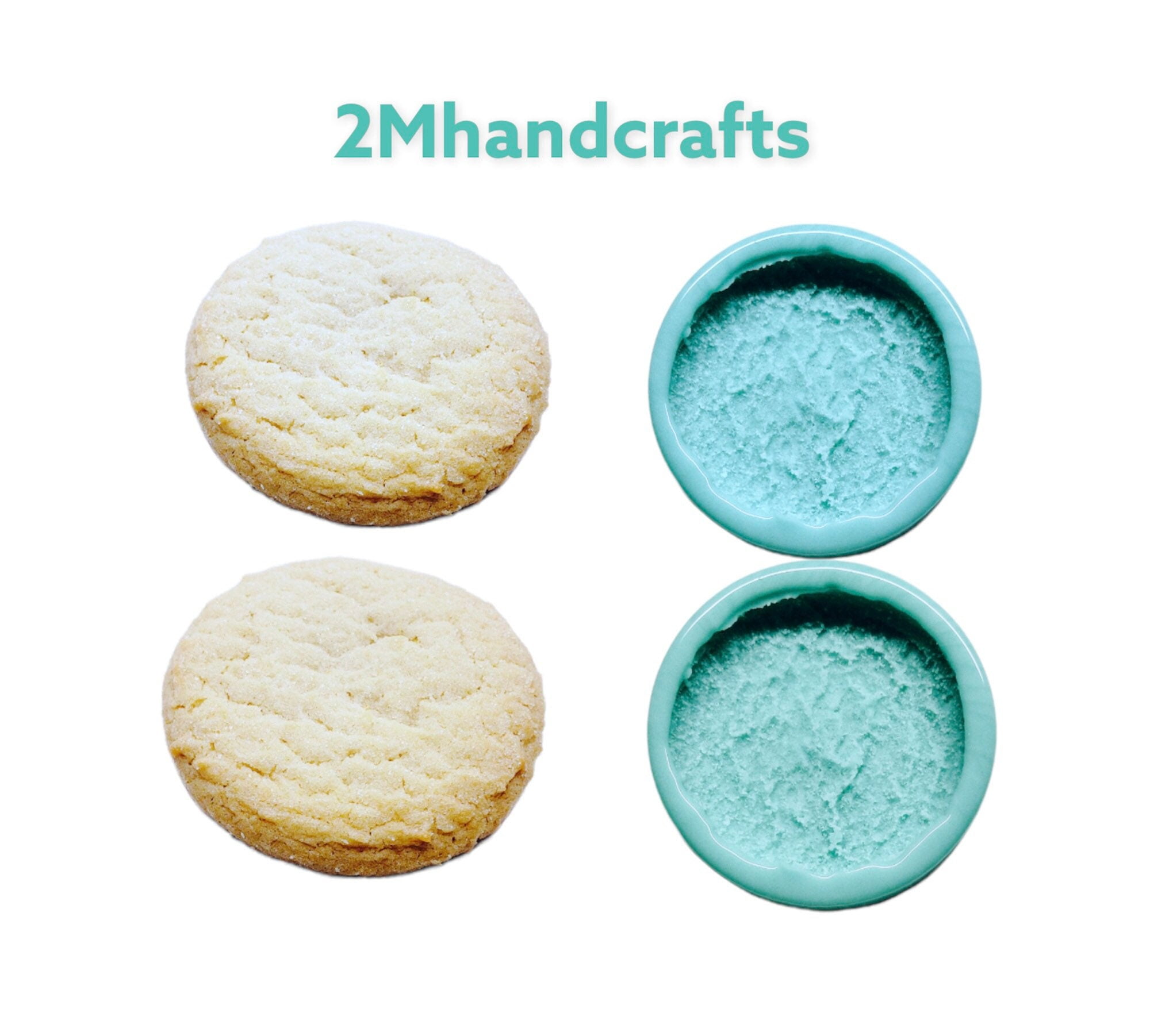 2pc Realistic Sugar Cookie| Dessert Shape Silicone Mold| Soap| Candle | Mold for Wax| Mold for Resin| Not Food Grade