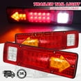 Yiyasu 2pc Universal Rear Led Trailer Tail Lights Kit Boat Marker Truck ...