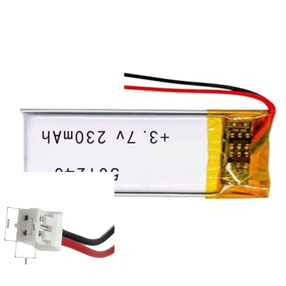 2pc Rechargeable 3.7V 230Mah 501240 Li Polymer Ion Battery For Gps DVD Mp3 Mobile Power Power Smart Watch Camera Power Bank Mp4